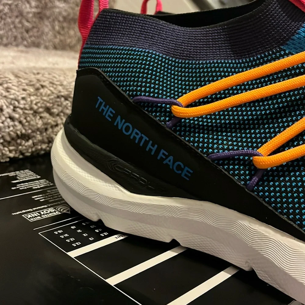The North Face Sumida Moc Knit Pop Shoes Sneakers new black blue Men’s Size 12